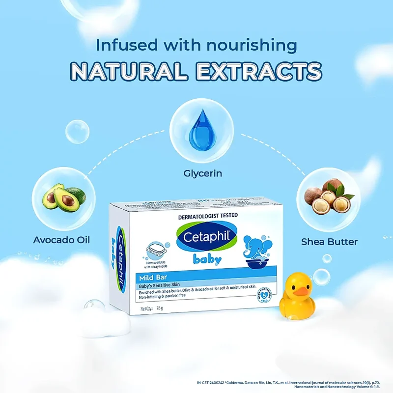 Cetaphil Baby Mild Bar with Shea Butter 75g - Image 4