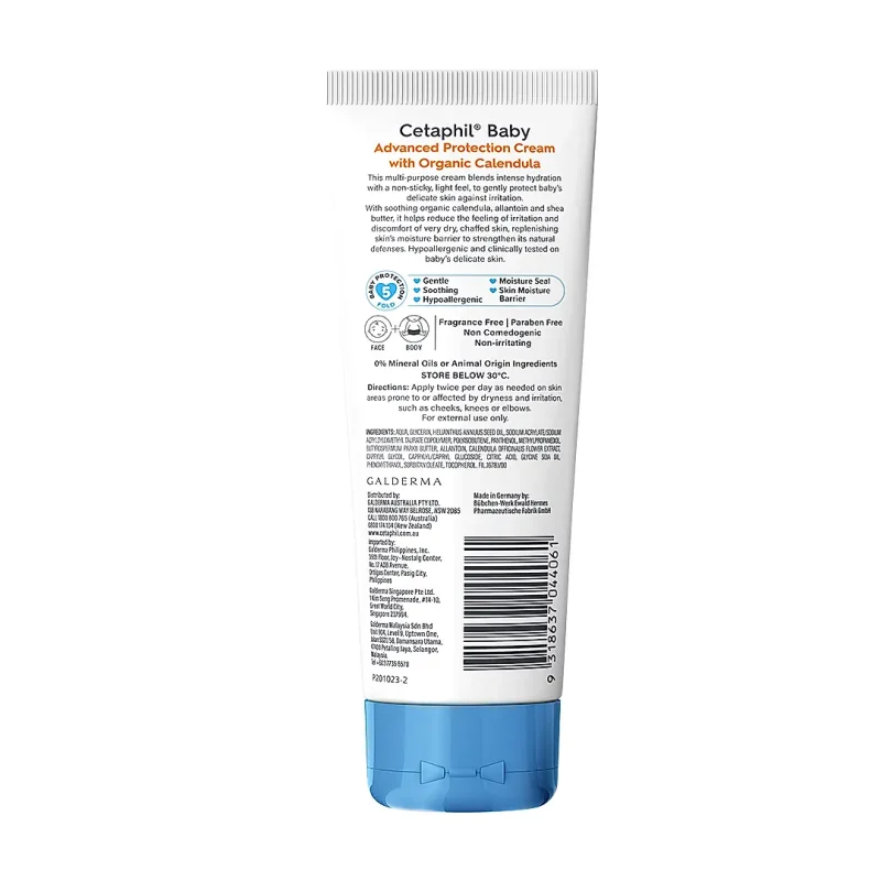 Cetaphil Baby Advanced Protection Cream 85g with Organic Calendula| Dermatologist Tested - Image 2