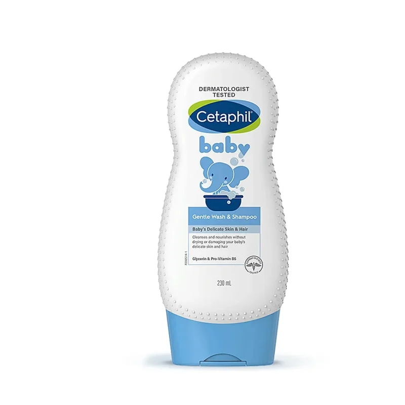Cetaphil Baby Gentle Wash & Shampoo 230ml with Wheat Protein and Glycerin | Dermatologist Tested