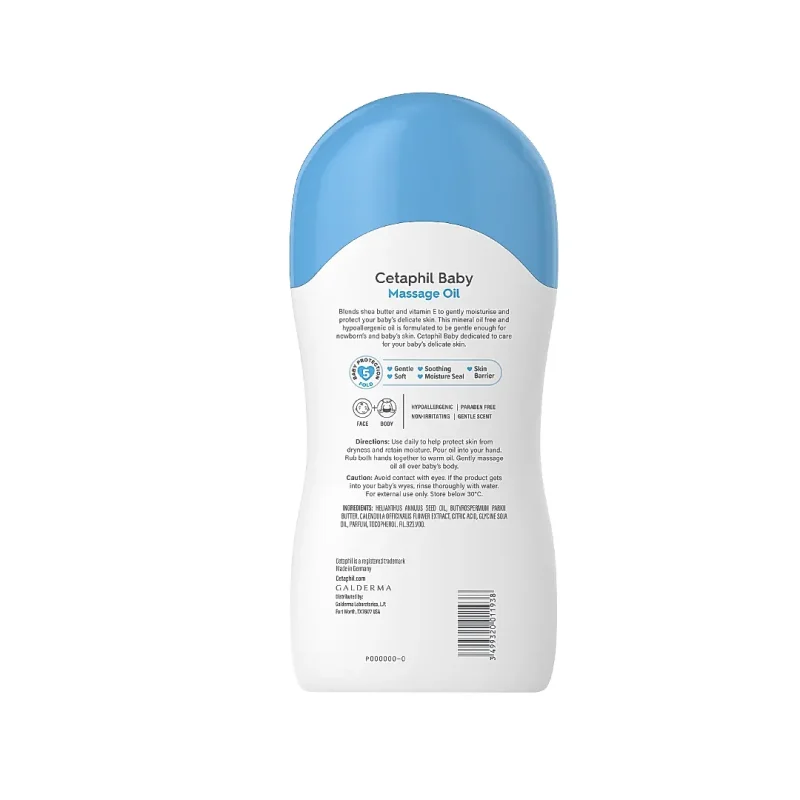 Cetaphil Baby Massage Oil 200ml | Dermatologist Tested - Image 3