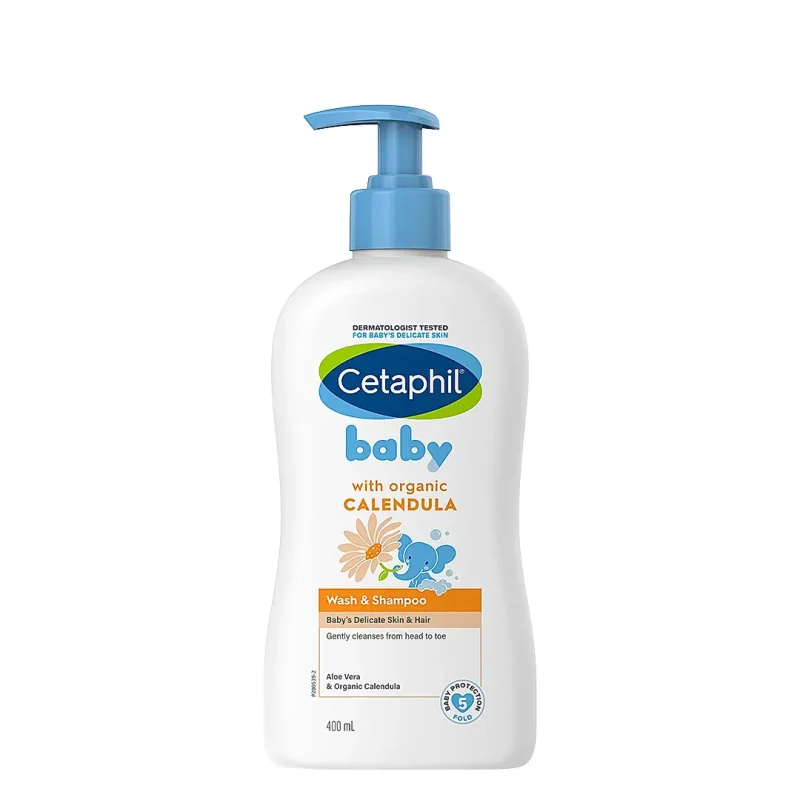 Cetaphil Baby Wash & Shampoo 400ml with Organic Calendula