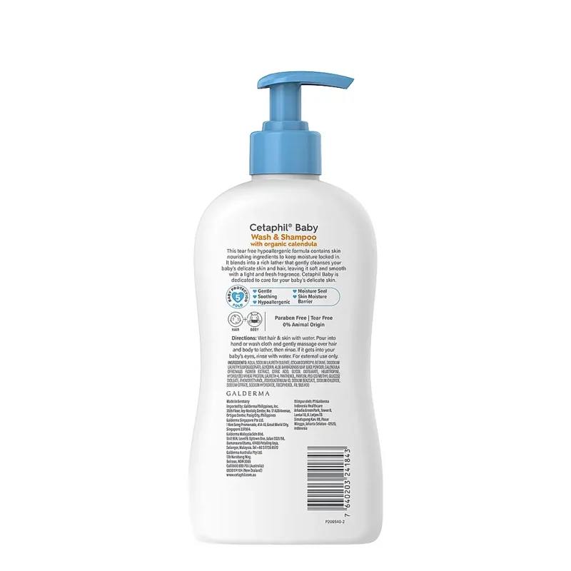 Cetaphil Baby Wash & Shampoo 400ml with Organic Calendula - Image 5