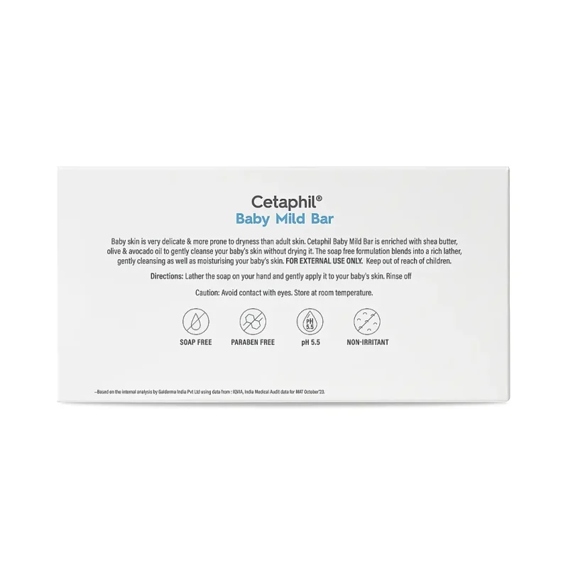 Cetaphil Baby Mild Bar - (4x100gm) - Image 3