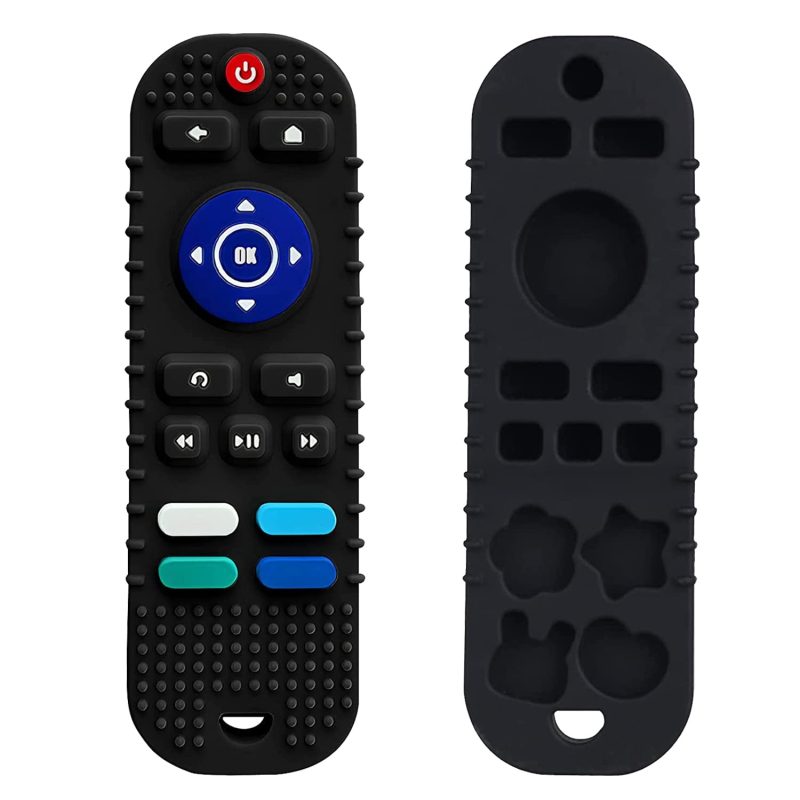 Remote Control Shape Teething Chew Toys BPA Free Silicone Remote Teether