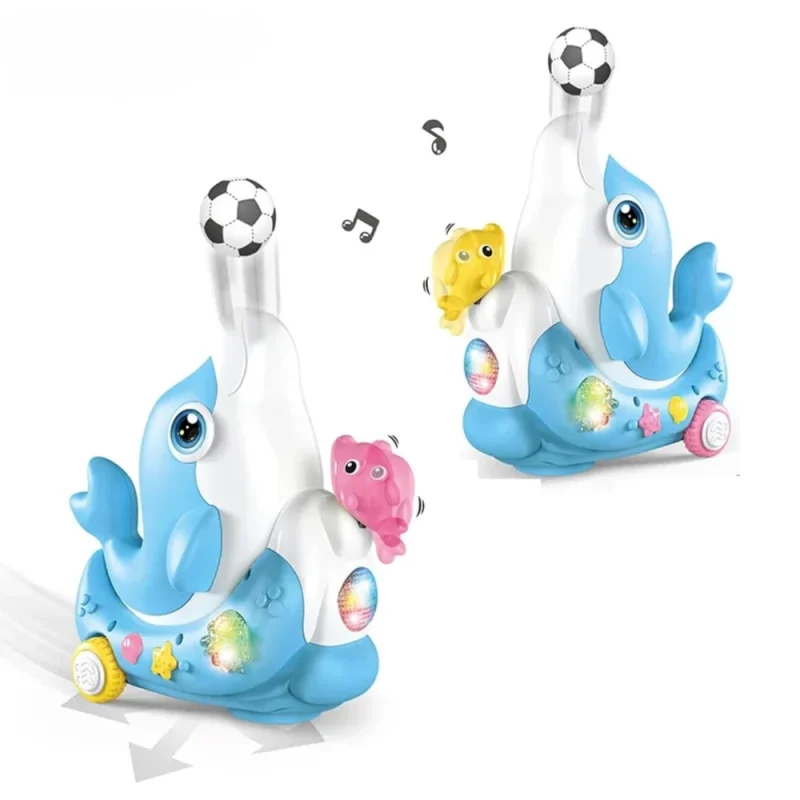 Dolphin Toy with Ball Blowing Function – Bump and Go Action, Music & Lighting Effects – A Fun Dolphin Concert for Kids - Image 2
