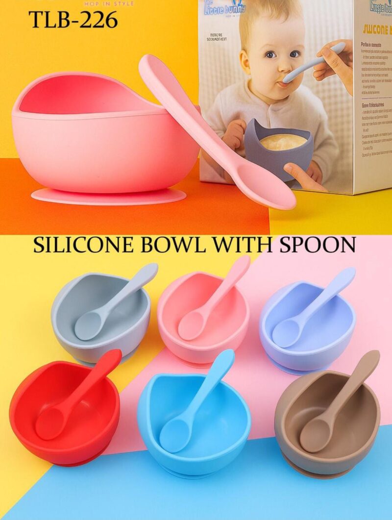Solid Color Mini Food-Grade Silicone Baby Bowls with Suction Cup Bases