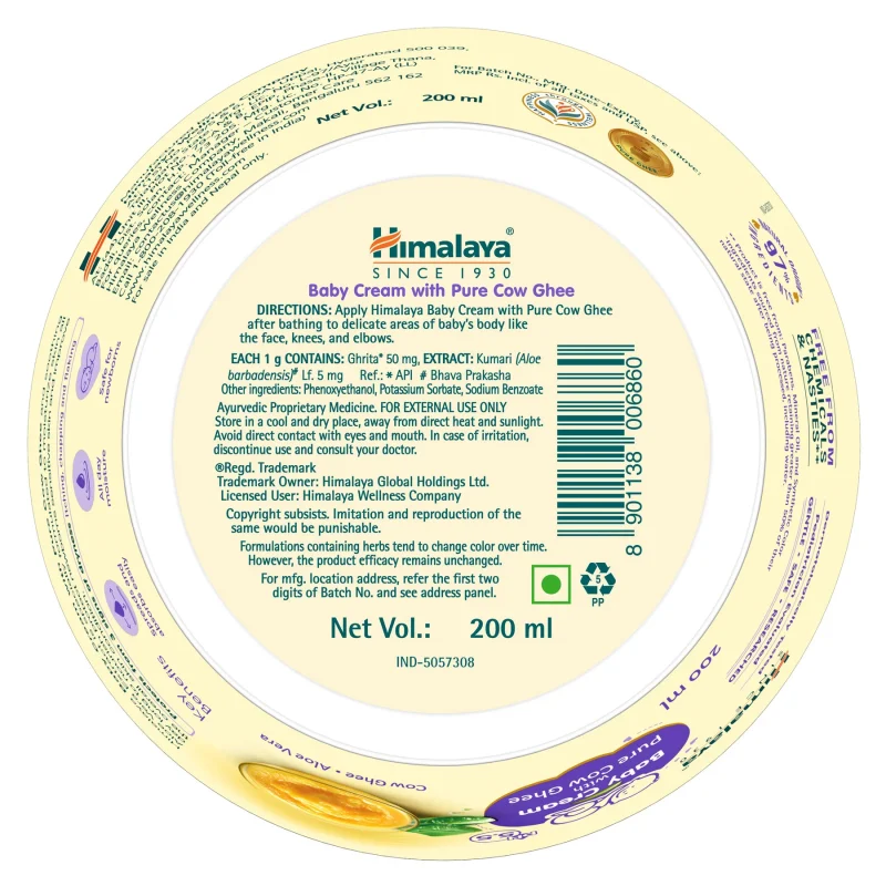 Himalaya Baby Cream With Pure Cow Ghee - Image 2