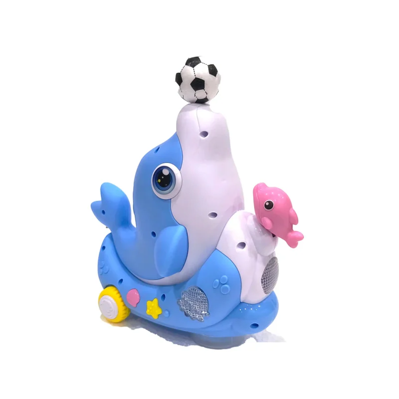Dolphin Toy with Ball Blowing Function – Bump and Go Action, Music & Lighting Effects – A Fun Dolphin Concert for Kids