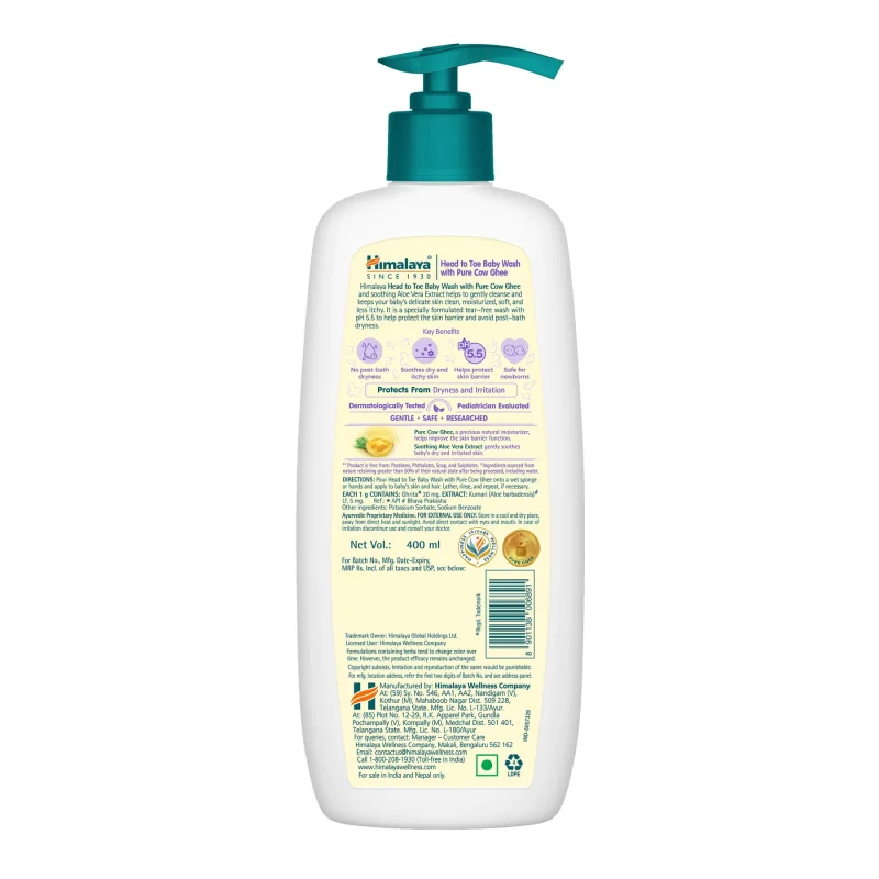 Himalaya Head to Toe Baby Wash with Pure Cow Ghee - Image 4