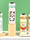 GBT-3355 Stainless Steel Water Bottle 450ml Hot and Cold Double Walled Insulated Vaccum Thermos Flask with Smart Digital Temperature Display COW