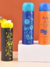 GBT-3362 Double Walled Stainless Steel Water Bottle for Kids 420 ML | Adorable Pirate Doodle Print, Lightweight, leakproof Insulated Water Bottle printed