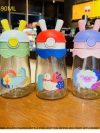 GBT-4972 490ml small Bunny Design Anti-Leak BPA-Free Spill Proof Cap Closure Kids Water Bottle with Straw And Strap for School Home and outdoor use