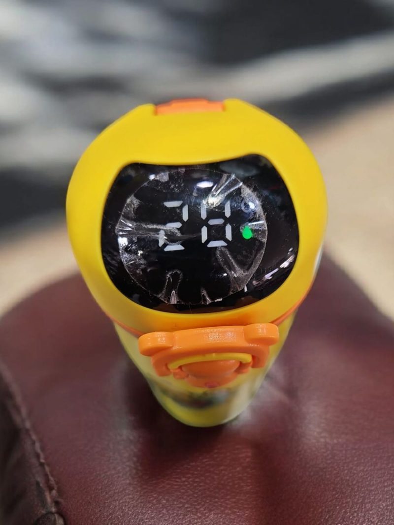 GBT-3353 Hot & Cold Stainless Steel Double Walled Vacuum Insulated Straw Sipper Water Bottle for School Kids, Boys & Girls, Travel, with Temperature Display. 450ML yellow G DUCK - Image 5