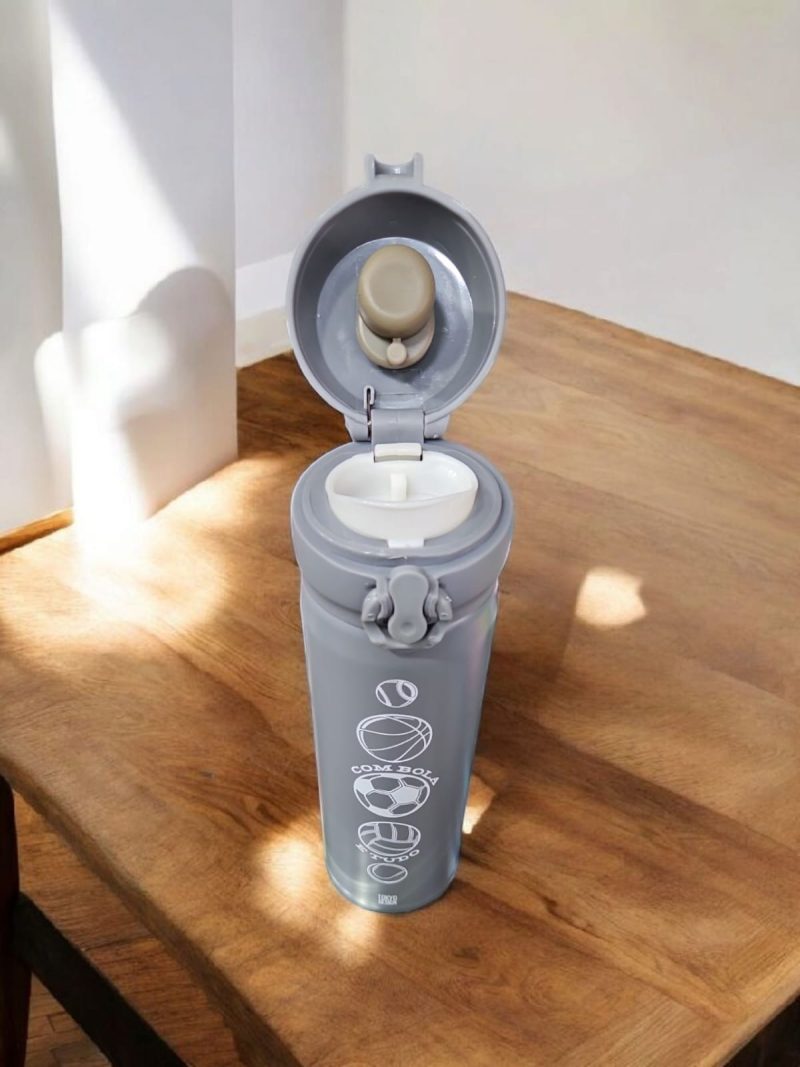 GBT-3366 Double Walled Stainless Steel Water Bottle for Kids 420 ML| Adorable Pirate Doodle Print, Lightweight, leakproof Insulated Water Bottle - Image 4