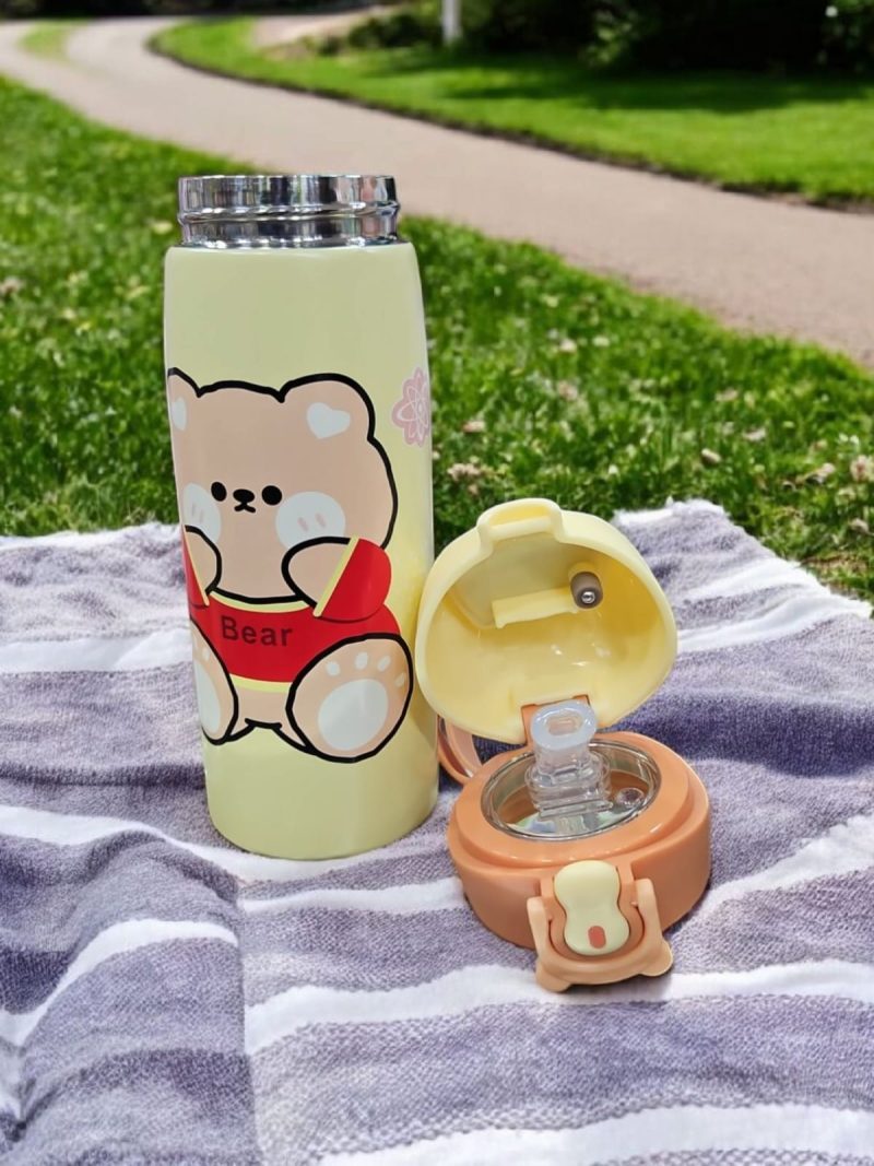 GBT-3355 Stainless Steel Water Bottle 450ml Hot and Cold Double Walled Insulated Vaccum Thermos Flask with Smart Digital Temperature Display COW - Image 6