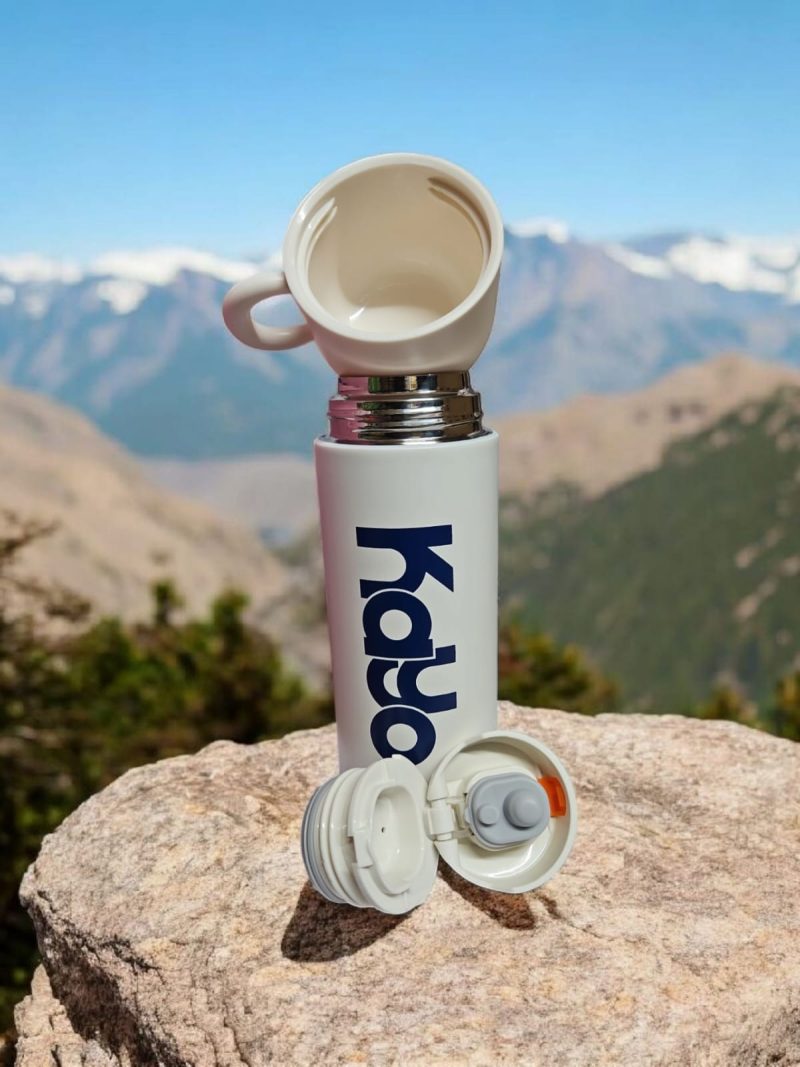 GBT-4339 Duro Cup Style Thermosteel Flask, 500ml | 12 Hours Hot & Cold Bottle | Dual Purpose Cup & Cap| Flask for tea coffee | Ideal For Office, Gym, Home, Kitchen, Trekking, Travel Bottle - Image 4