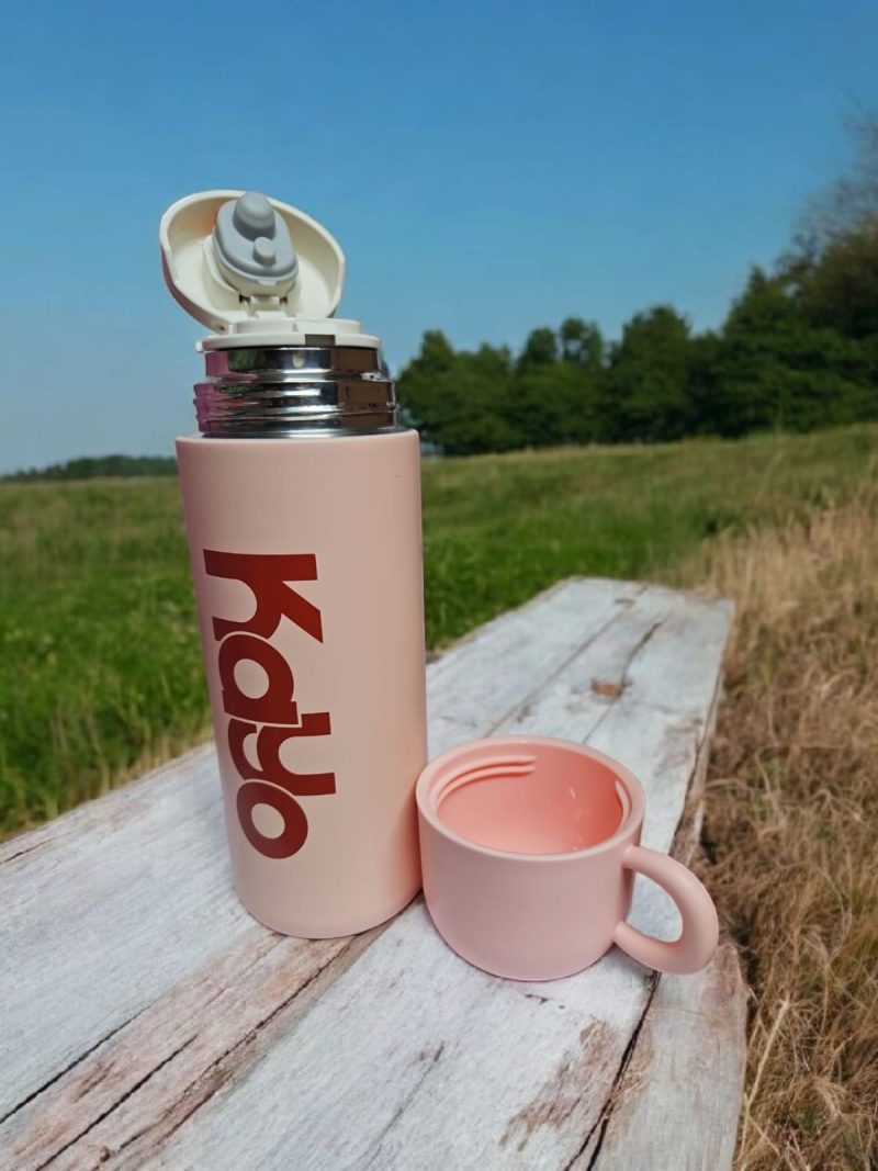 GBT-4339 Duro Cup Style Thermosteel Flask, 500ml | 12 Hours Hot & Cold Bottle | Dual Purpose Cup & Cap| Flask for tea coffee | Ideal For Office, Gym, Home, Kitchen, Trekking, Travel Bottle - Image 3