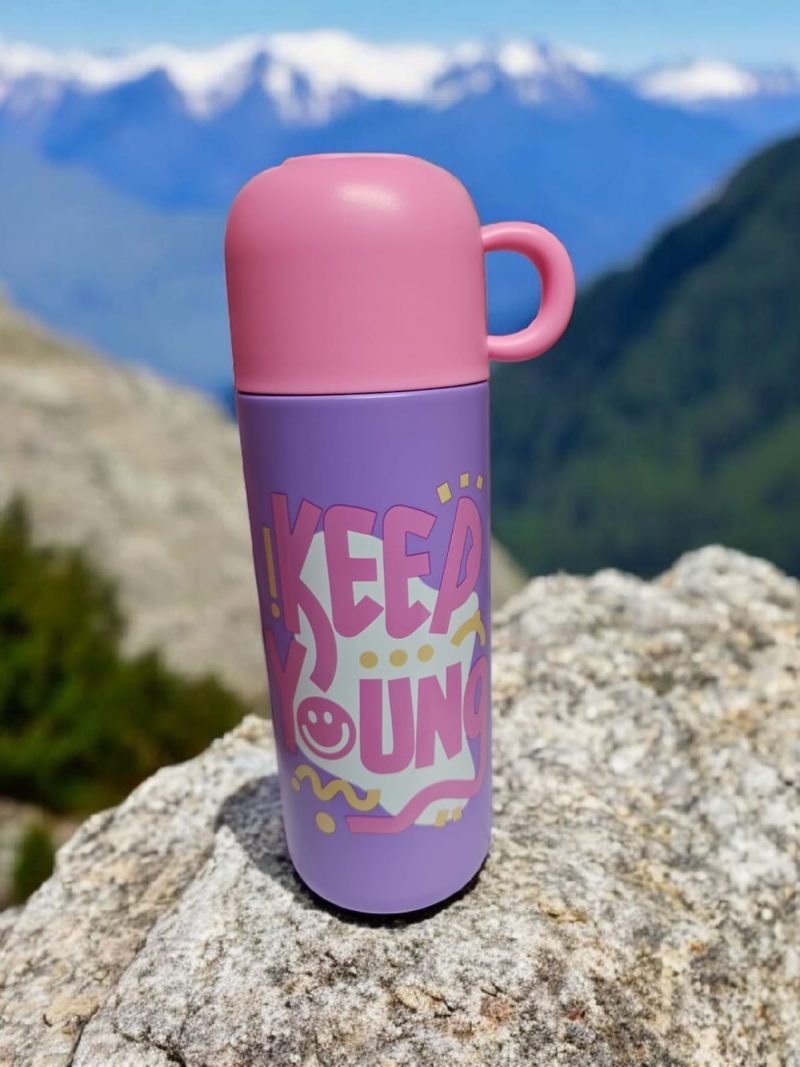 GBT-4349 Duro Cup Style Thermosteel Flask, 500ml | 12 Hours Hot & Cold Bottle | Dual Purpose Cup & Cap| Flask for tea coffee | Ideal For Office, Gym, Home, Kitchen, Trekking, Travel Bottle keep young - Image 3