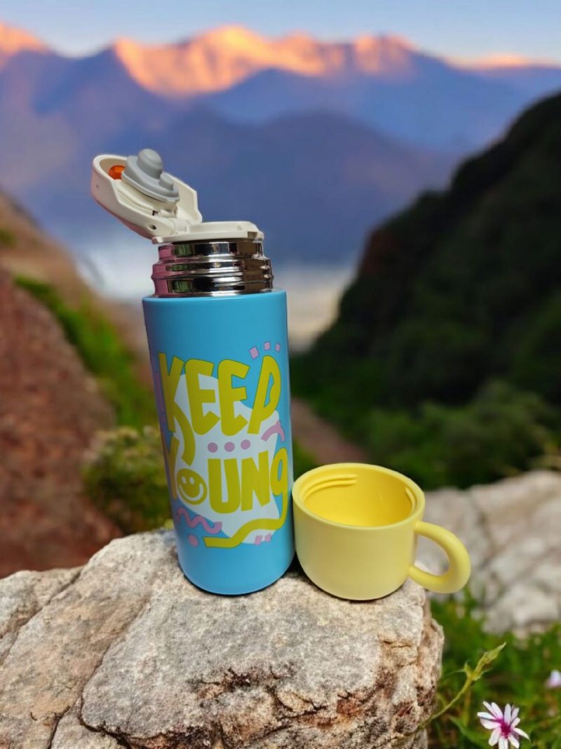 GBT-4349 Duro Cup Style Thermosteel Flask, 500ml | 12 Hours Hot & Cold Bottle | Dual Purpose Cup & Cap| Flask for tea coffee | Ideal For Office, Gym, Home, Kitchen, Trekking, Travel Bottle keep young - Image 4
