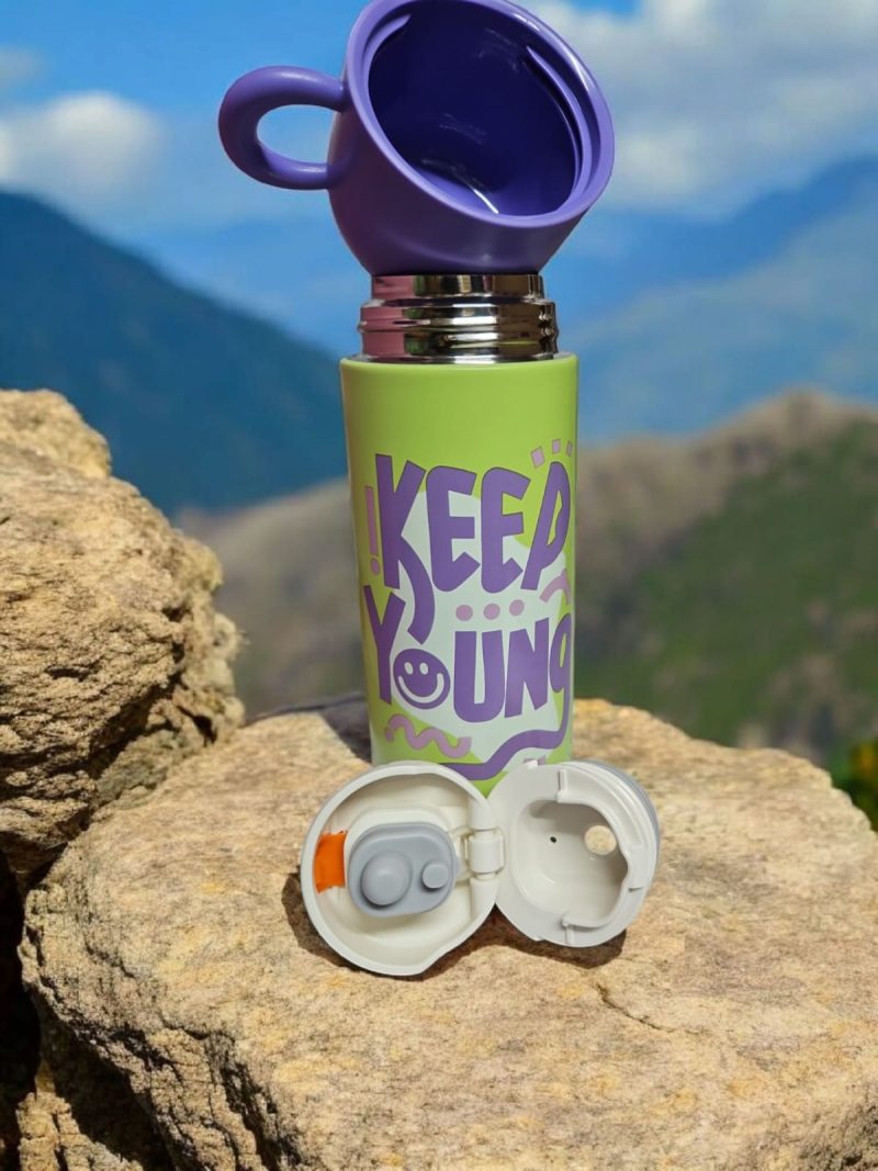 GBT-4349 Duro Cup Style Thermosteel Flask, 500ml | 12 Hours Hot & Cold Bottle | Dual Purpose Cup & Cap| Flask for tea coffee | Ideal For Office, Gym, Home, Kitchen, Trekking, Travel Bottle keep young - Image 5