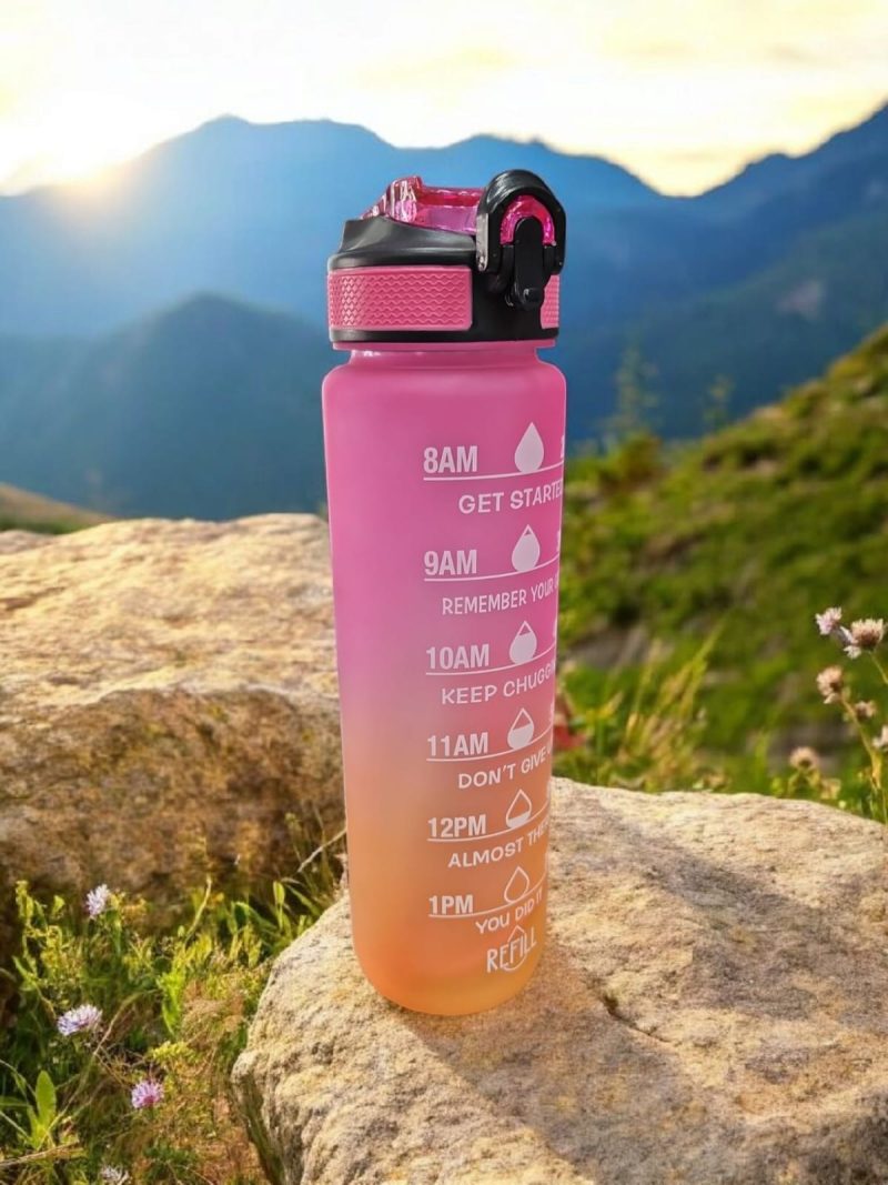 1000 ML Plastic Bottle Gym Push Button Sipper with Lock & Handle - Image 5