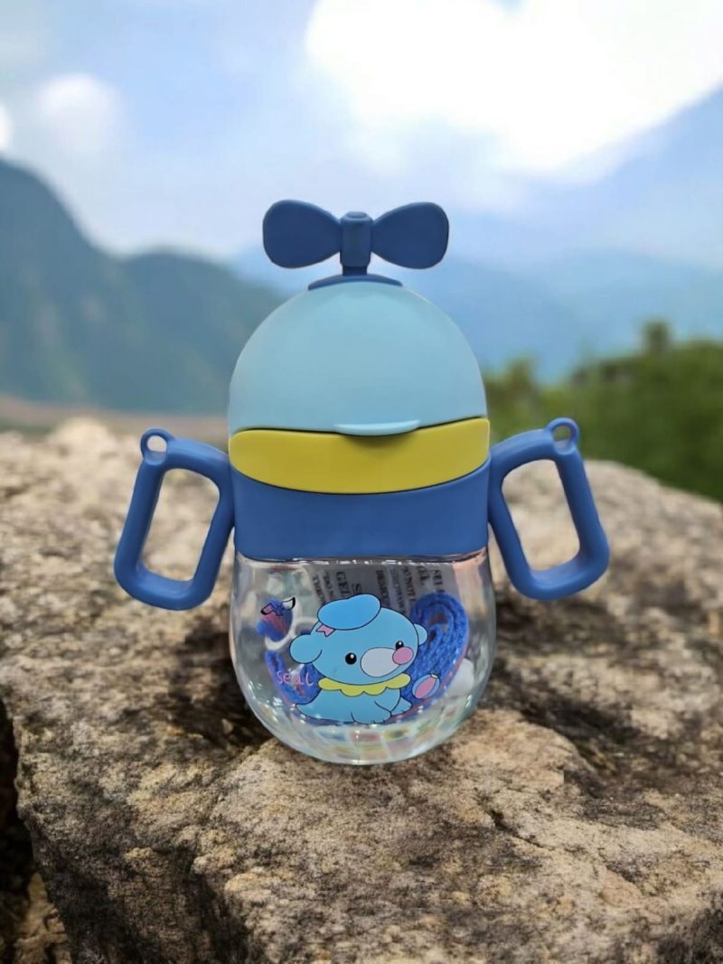 Seaygift Infant Baby Plastic Sippy Cup – 360ML with Double Handle & Gravity Ball for Kids, Kindergarten, and Students