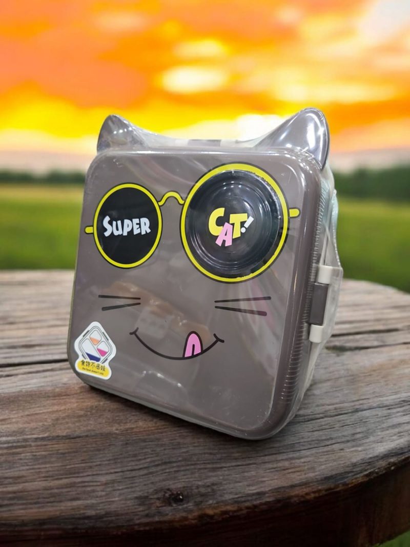 Kid's Favorite Cat Eye Double Decker Insulated Stainless Steel Lunch Box - Multicolor - Image 3