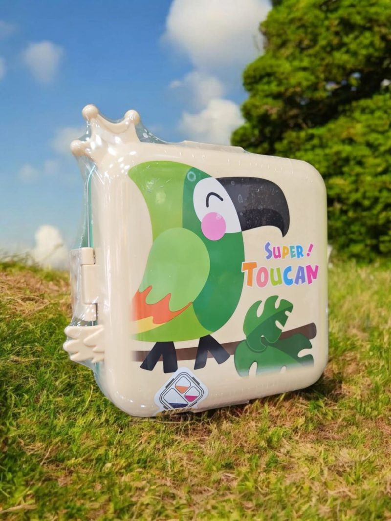 Stainless Steel Leak-Proof Parrot Printed Lunch Box with Sauce Bowl  Multicolor - Image 2