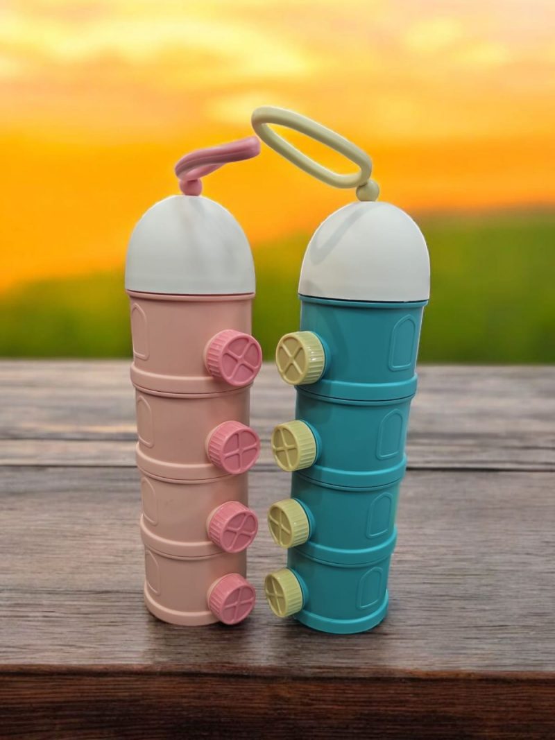 Baby Formula Dispenser 4 compartment Infant Food Storage Box for Outdoor Activities | Picnic  | Baby Feeding | Other Baby Feeding