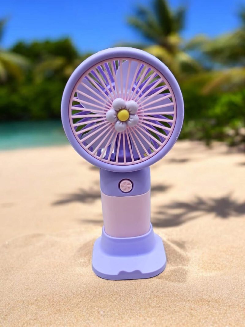 USB Rechargeable Mini Portable Hand Fan With Noise Cancelling Design Battery Operated Personal Fan for Women, Office, Travel, Mini USB Desk Fan for Home, Kitchen, Dining Room - Image 3