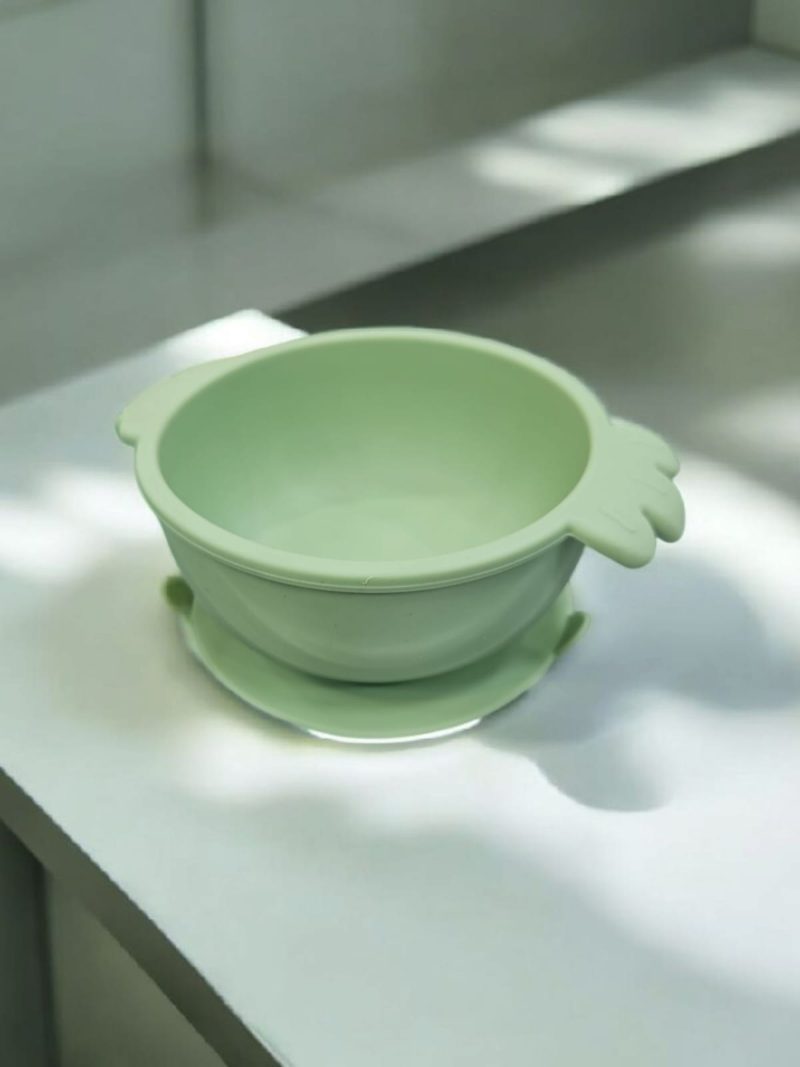 Solid Color Mini Food-Grade Silicone Baby Bowls with Suction Cup Bases - Image 5
