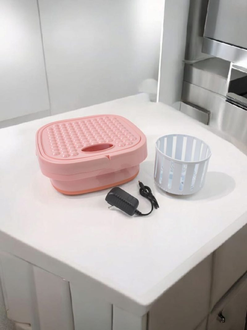 Portable Foldable Mini Top Loading Washing Machine 2kg with Spinner and Dryer for Baby Clothes, Semi Automatic Bucket Washer with Modes for Home, Travel - Image 2