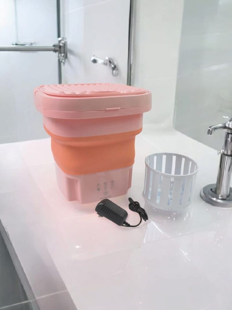 Portable Foldable Mini Top Loading Washing Machine 2kg with Spinner and Dryer for Baby Clothes, Semi Automatic Bucket Washer with Modes for Home, Travel