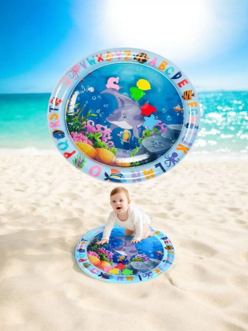Baby Kids Water Play Mat Toys Inflatable Tummy Time Water Play Mat and Toddlers Perfect Fun Activity Inflatable Mat, Outdoor Water Play Mat for Baby