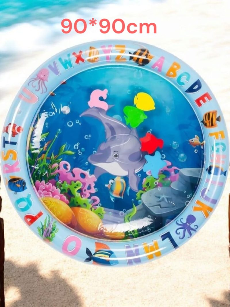 Baby Kids Water Play Mat Toys Inflatable Tummy Time Water Play Mat and Toddlers Perfect Fun Activity Inflatable Mat, Outdoor Water Play Mat for Baby - Image 4