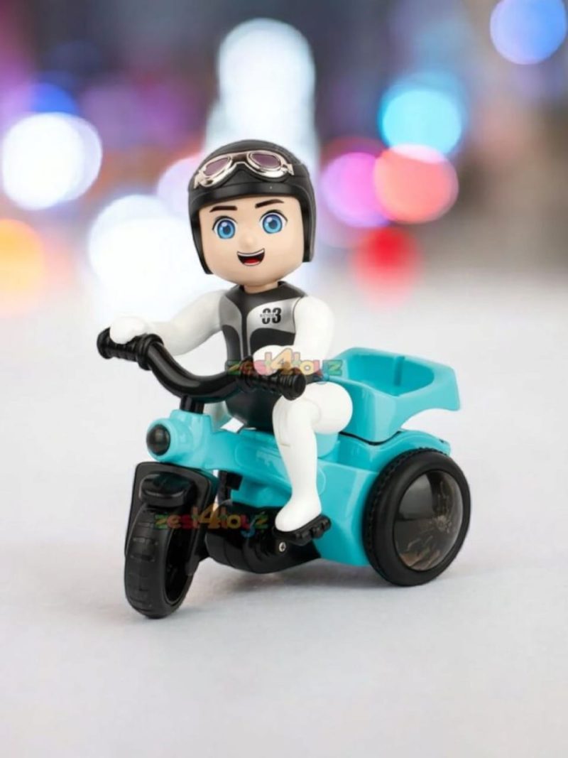 Stunt 360 Rotating Tricycle Toy for Kids – Bump & Go Motorcycle with Flashing Light & Sound - Image 3