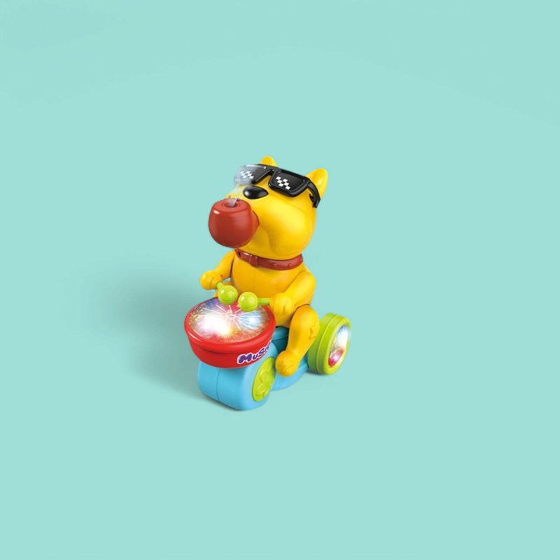 Dog Drummer with Smoke Feature Toy | Musical Walking Flashing Light | Amazing Sound | Beating Drum & Smoke Toys for Kids Boys Girls Children - Image 2