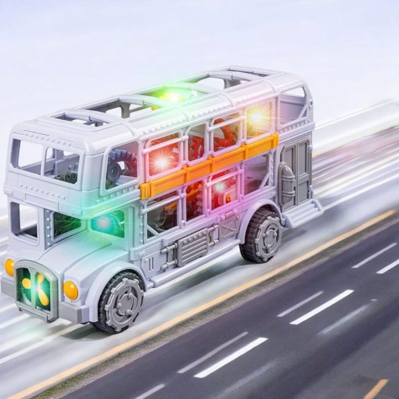 School Bus Toy with Lights & Sounds – Pull-Back Action for Toddlers and Kids (Age 3+)