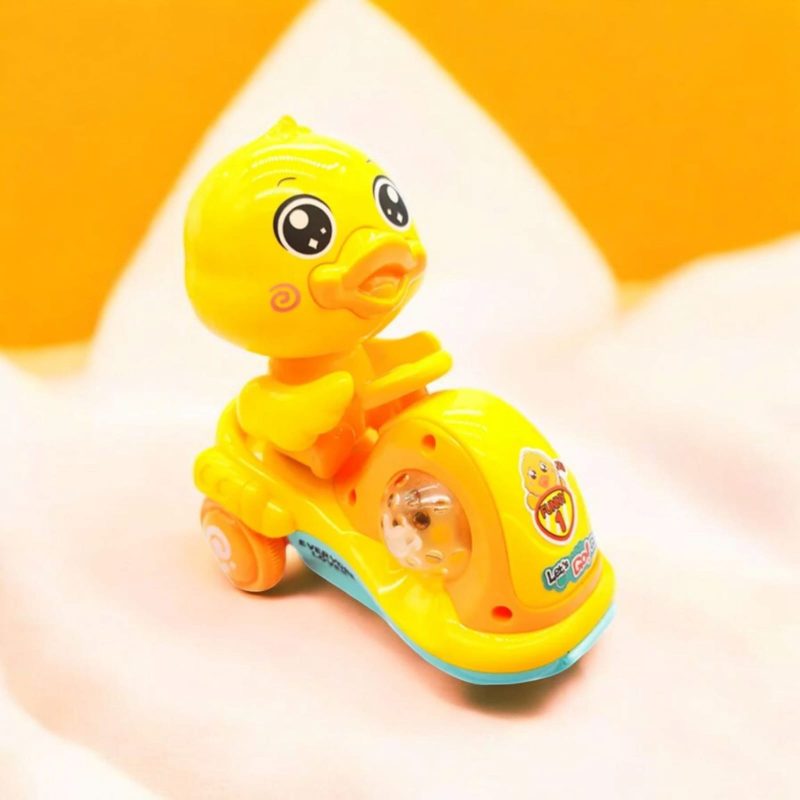 Spinning Stunt Tricycle Musical Toy Car – Electric Yellow Duck with Lights and Sound for Babies & Toddlers - Image 2