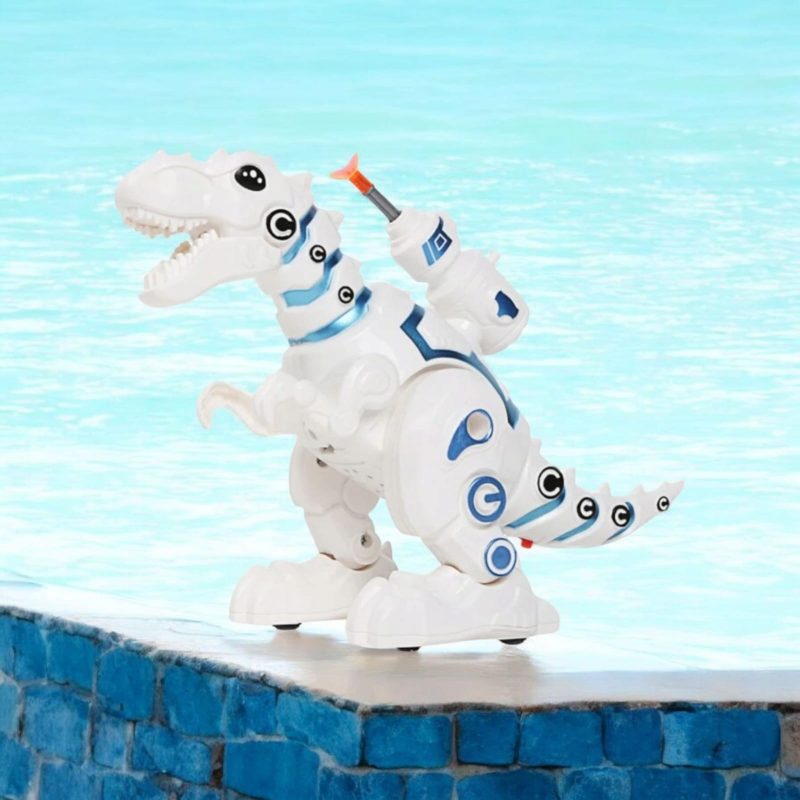 Interactive Electric Fire Breathing Dragon & Walking T-Rex Dinosaur Robot Toy – Mist Spray, Soft Bullets Shooting, and More – Perfect Gift for Kids
