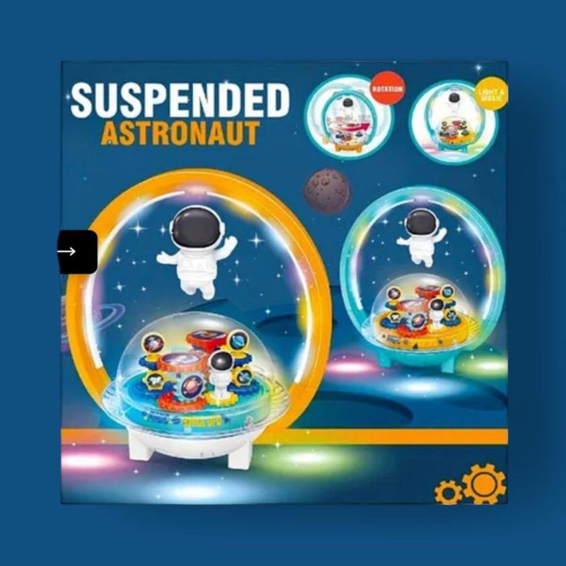 Gear Light Ball Magnet Astronaut Toy - Electric Dream Light Ball Magnetic Suspension Toy for Kids - Image 2