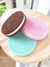 Cookie Shape Soft Silicone Teether BPA Free Teething Toy for Babies with Textured Surface for Soothing Gums
