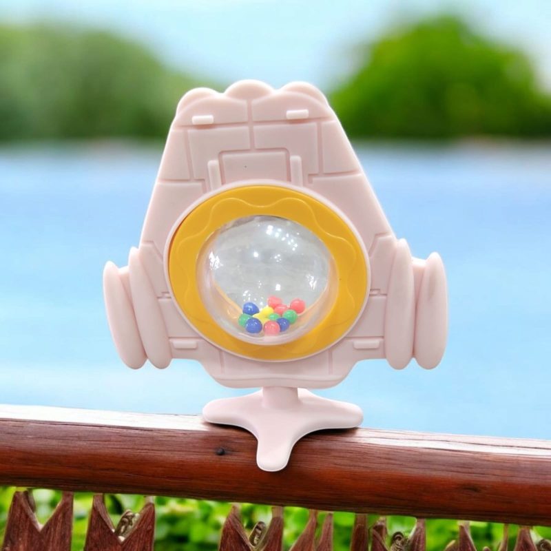 Rocket Silicone Teether for Baby, BPA Free Food Grade Silicone Teether for Babies to Soothe Their Gums, Chewing with Rattle Teething Toy, Rattle Teether for 6 to 12 Months - Image 4