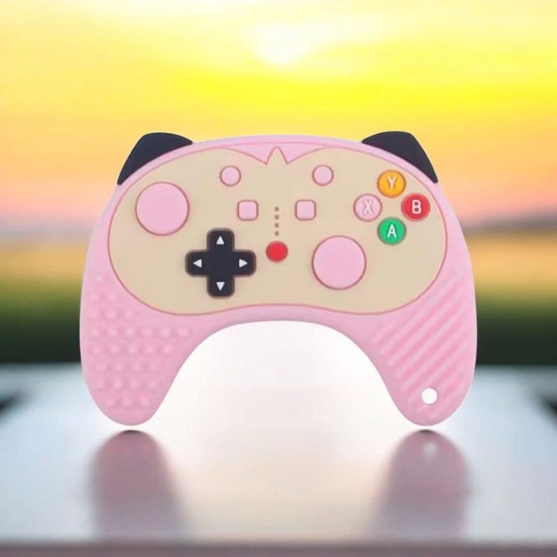 100% Silicone Teether Gaming Remote Shape Teething Toy - Image 3