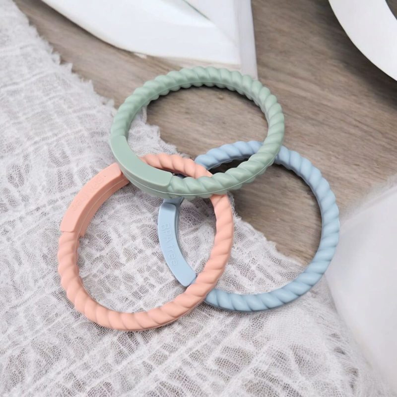 Portable Baby Teether Silicone Bracelet Chewing Teething Ring Kid Gift Baby Nursing Teether For Baby Accessories Toys