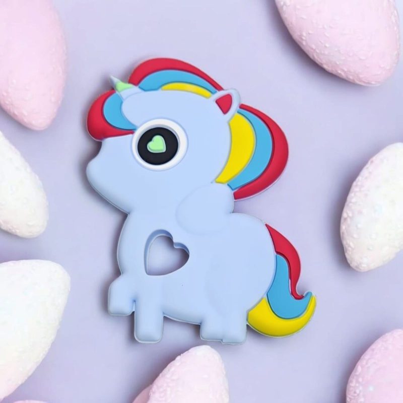 BPA-Free Unicorn -Shaped Silicone Baby Teether - Image 2