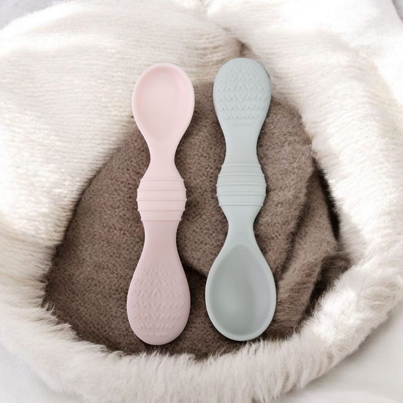 Silicone Baby Led Weaning Spoons Set of 2, Baby Traning Spoon, Gum Friendly, Bpa Free, 114 Millimeter - Image 3