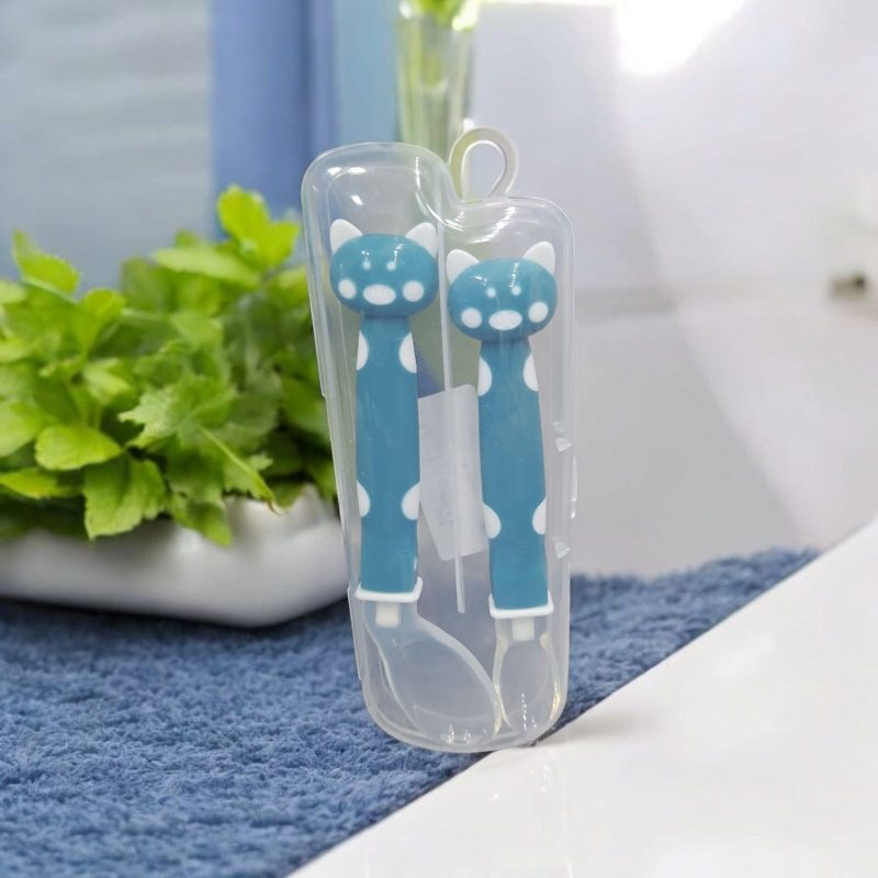 Baby Self Feeding Spoon Set, Soft Silicone Tip, Bpa Free, 2 Pcs - Image 3