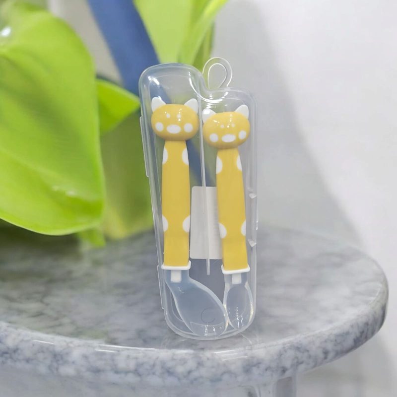 Baby Self Feeding Spoon Set, Soft Silicone Tip, Bpa Free, 2 Pcs - Image 5