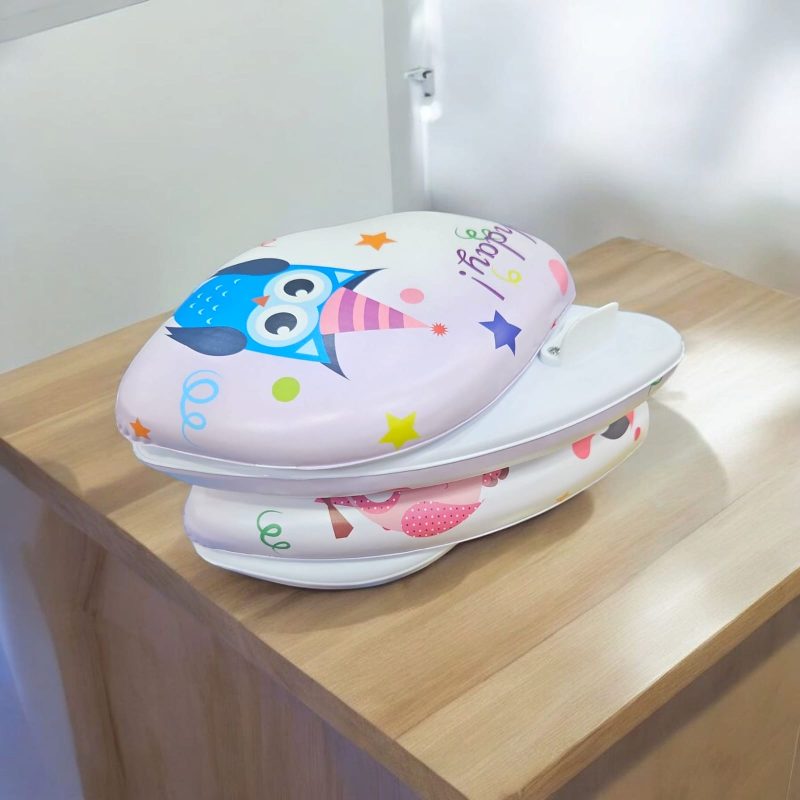 POTTY SEAT Cushie traveler folding padded potty seat, portable padded toilet seat,soft cushion, baby potty training, safe & easy to clean - Image 3